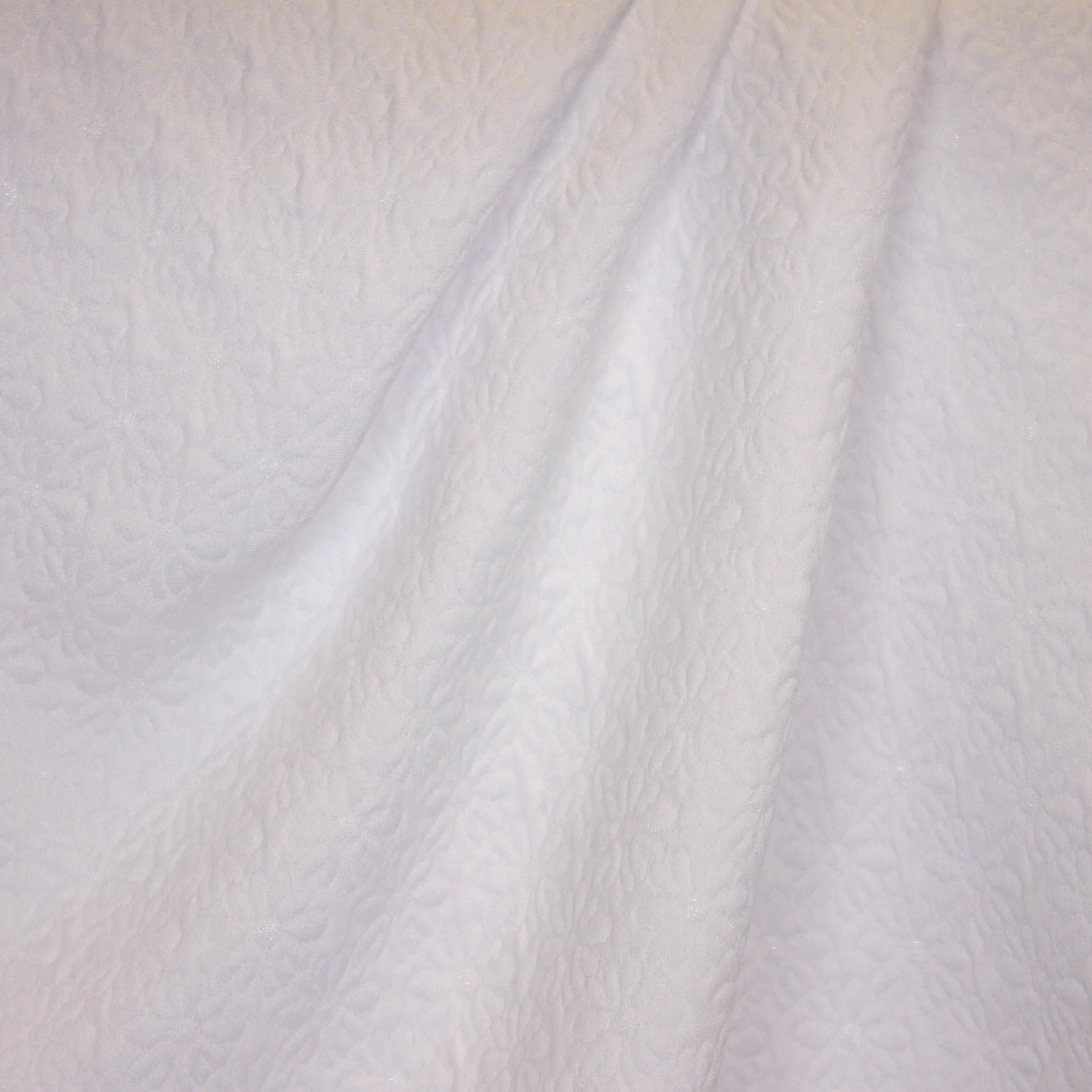Jacquard wit met bloempjes
